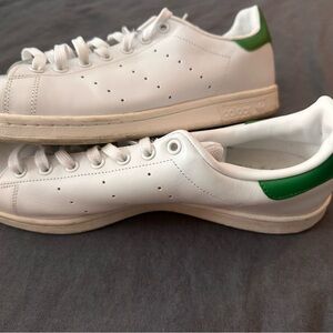 Adidas Stan Smith White and Green Sneakers